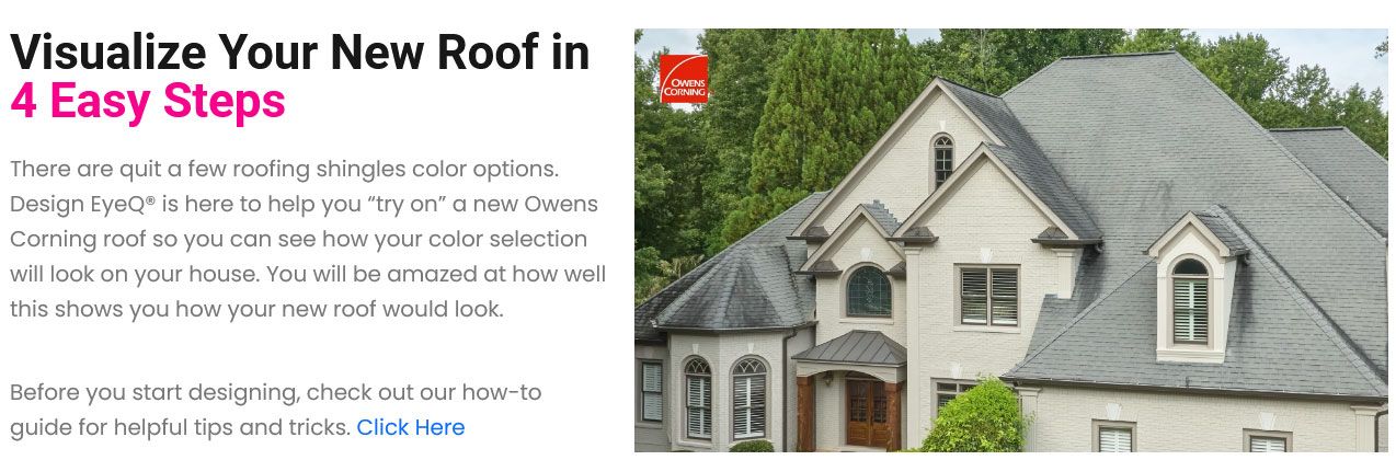 Owens Corning roof visualizer preview